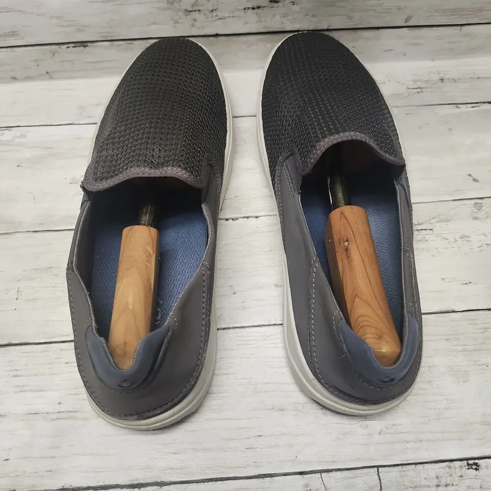 Olukai Lae'Ahi Slip On Sneakers Gray Mesh Loafers Men’s Size US 11.5 10443
